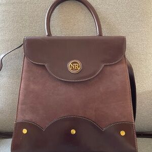 Vintage collectable Nina Ricci full leather and suede purse